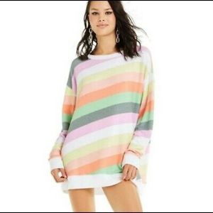 Wildfox sherbet strip road trip sweater